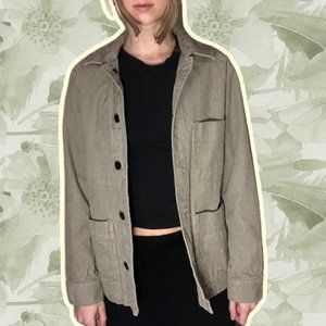 Hm Oversized Light Green Corduroy